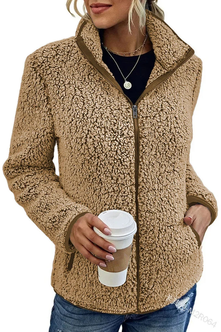Vilibalda | Elegantní casual fleece bunda