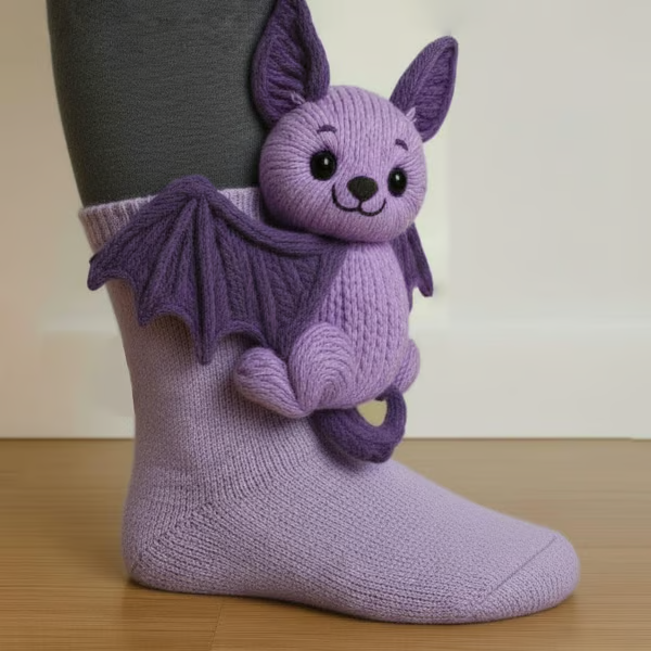 Lina | Měkké pletené ponožky se zvířátkem