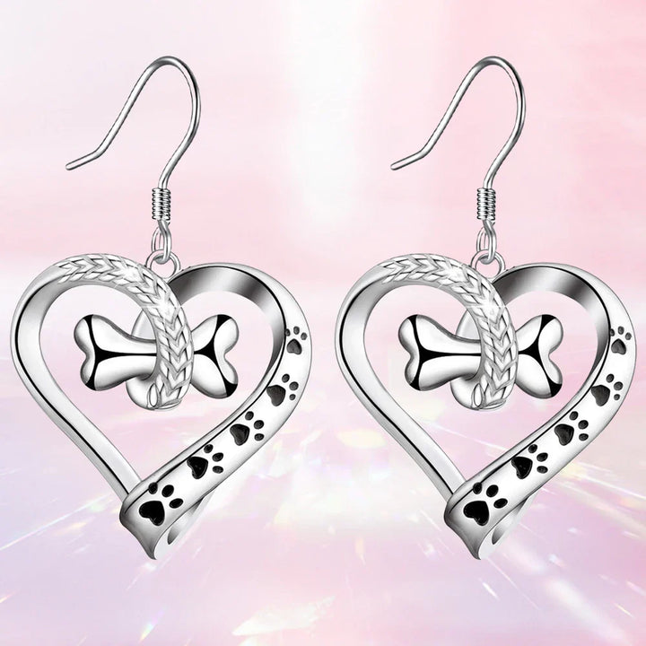 Schmuckset mit Hundepfote, Herz & Knochen – 2-teiliges Set