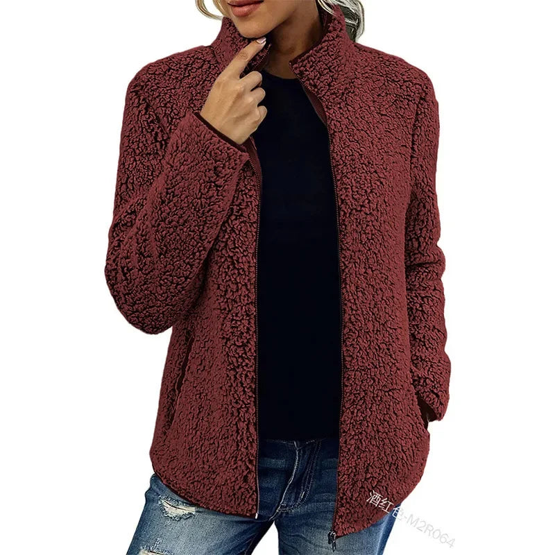 Vilibalda | Elegantní casual fleece bunda