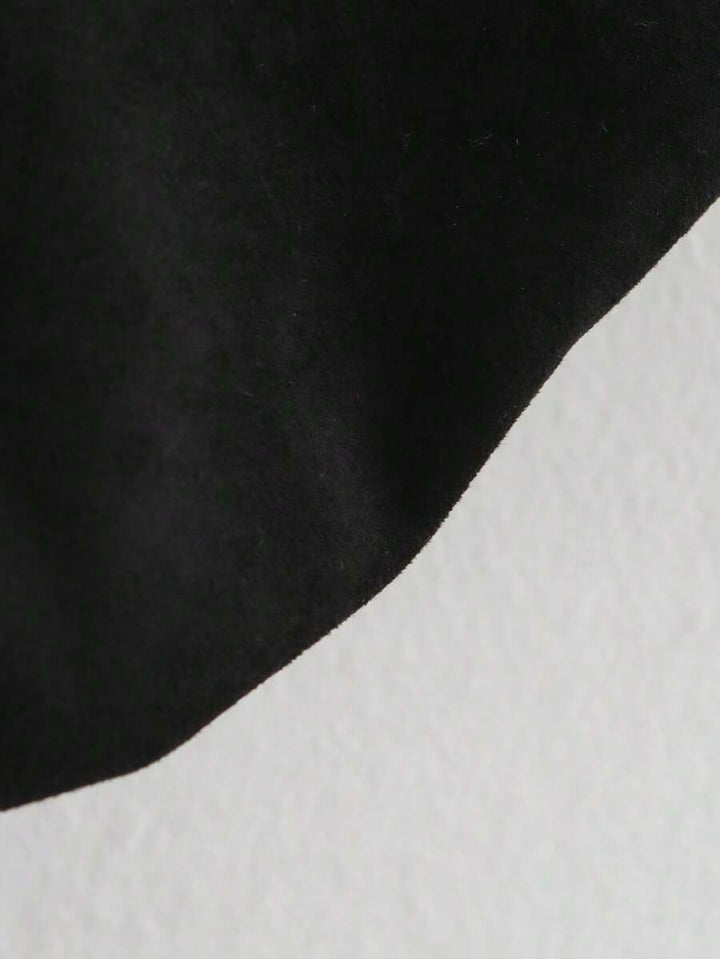 Dámská volná vintage bunda – klasický límec, dlouhý rukáv, podzimní styl