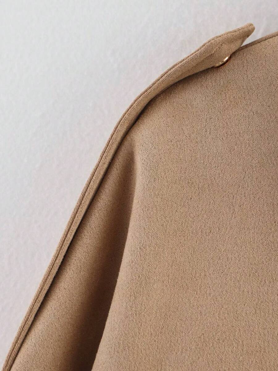 Dámská volná vintage bunda – klasický límec, dlouhý rukáv, podzimní styl