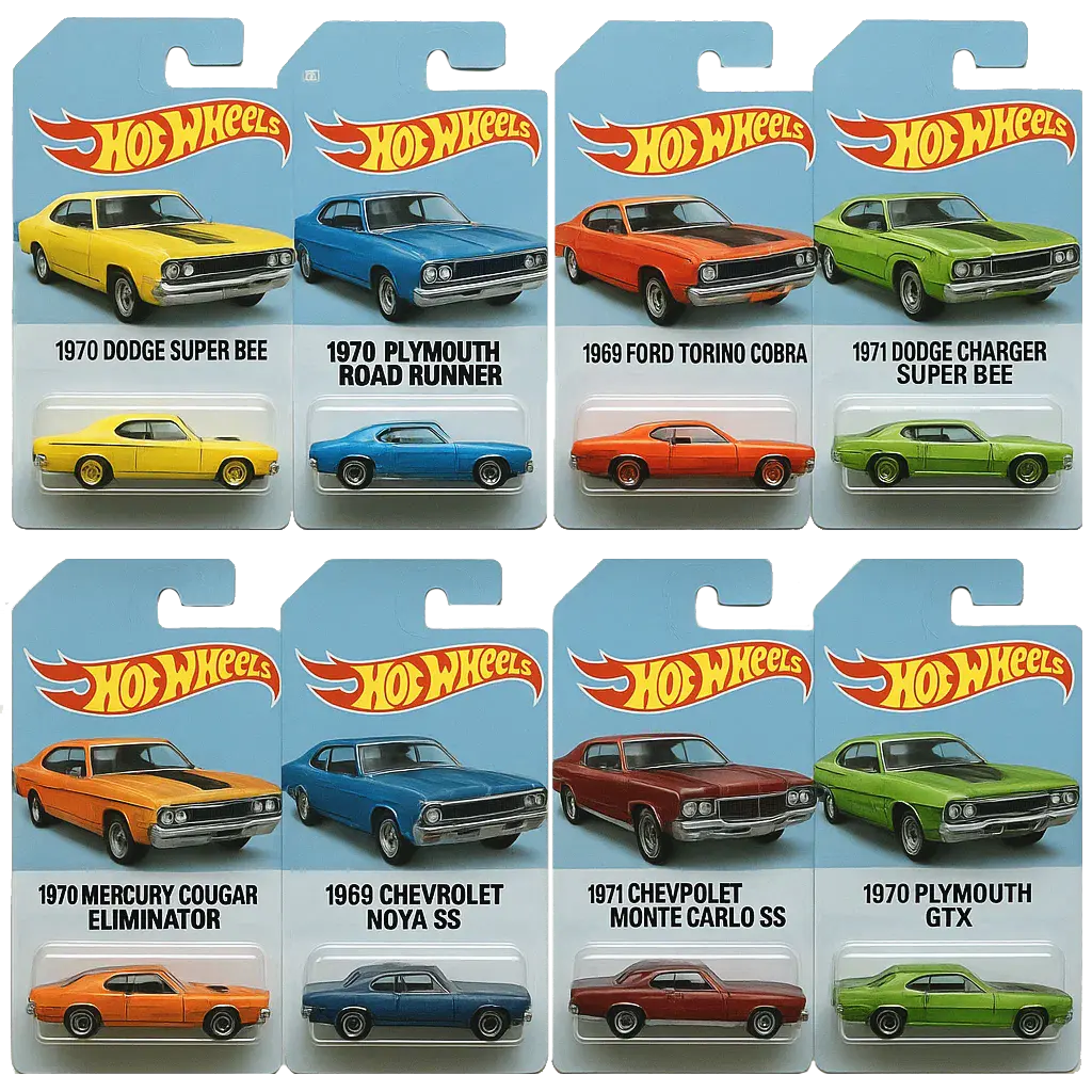 Horký výprodej - 50% SLEVA - Adventní kalendář Hot Wheels Muscle Toy Car - 24 DNŮ 2025
