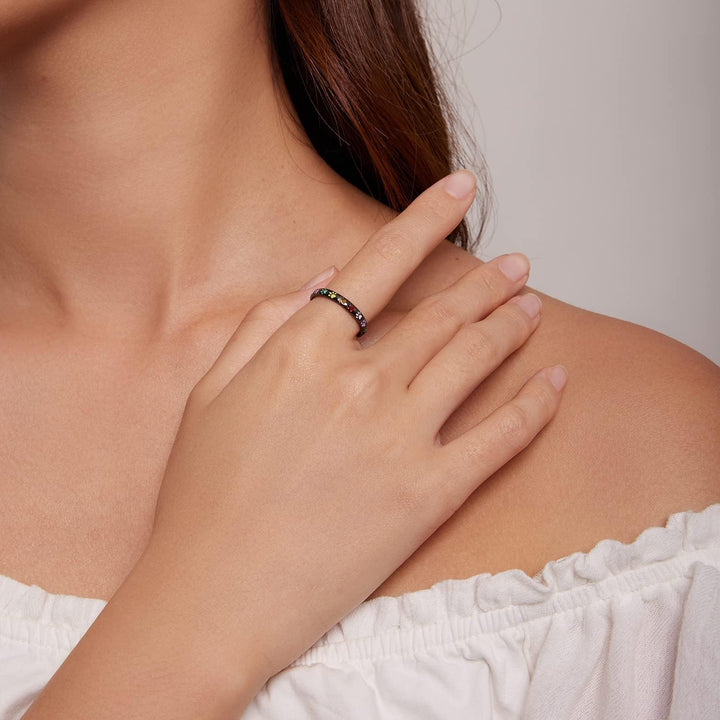Pfotenabdruck Ring aus S925 Sterling Silber