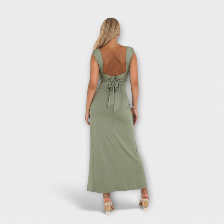 Barbora | Elegantní midi šaty ze strečové látky