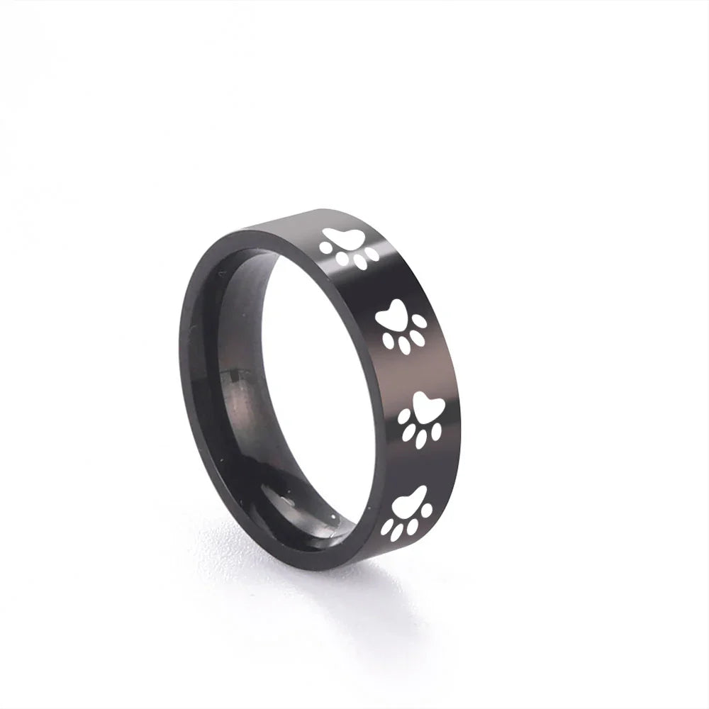 Pfotenring aus Edelstahl – Symbolischer Schmuck für Tierfreunde