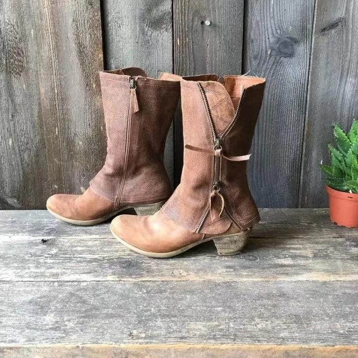 Alma | Vintage boty po polovinu lýtek