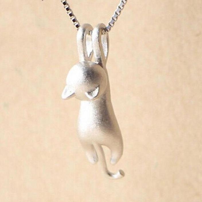925er Sterling Silver – Hravý náhrdelník s kočkami
